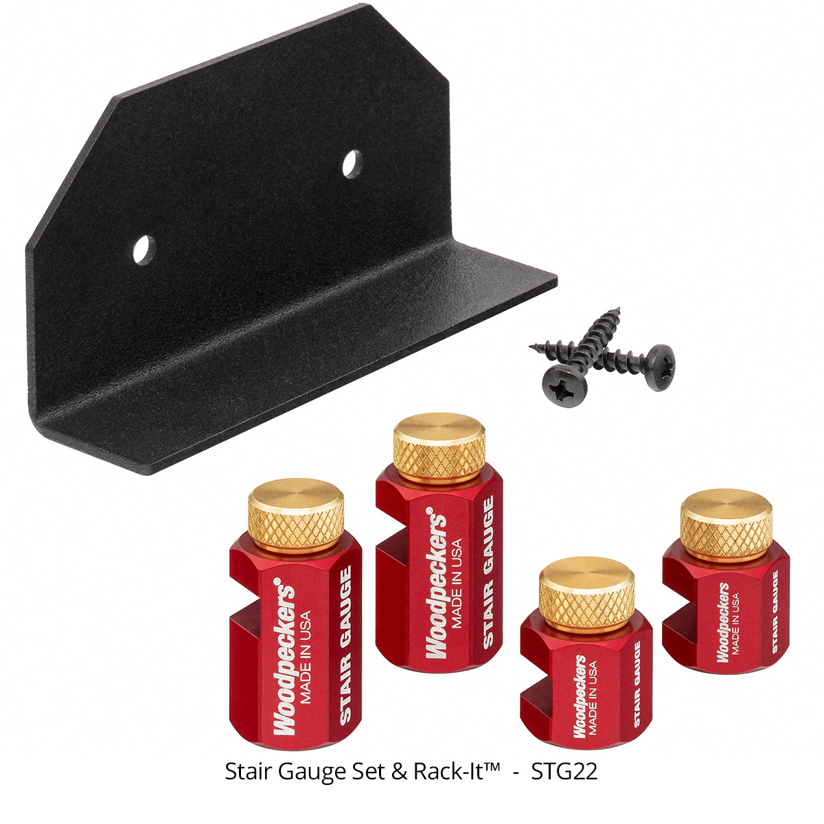 Woodpeckers Stair Gauge Set, four gauges in two depths
