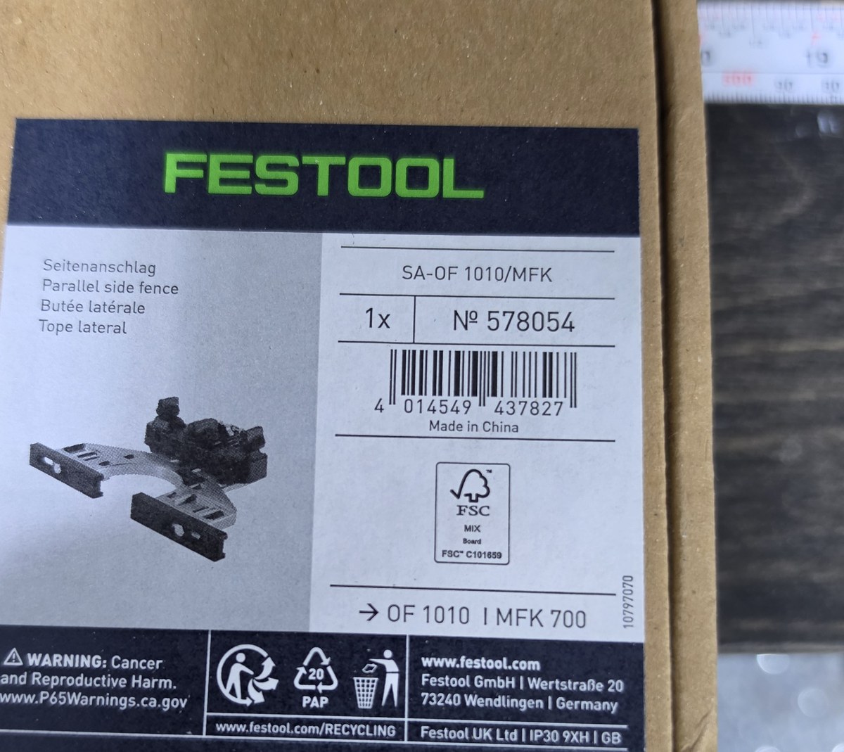 Festool Edge Guide SA-OF 1010/MFK